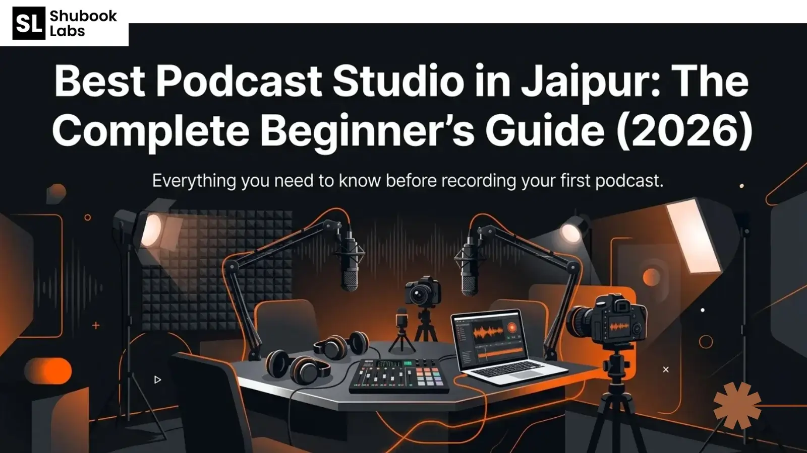 Best podcast studio in Jaipur with modern recording equipment and comfortable seating setup