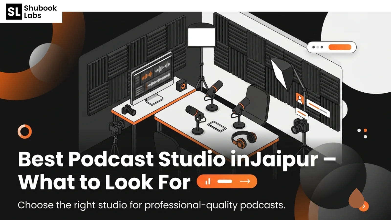 Professional Podcast Studio in Jaipur with modern equipment and comfortable seating